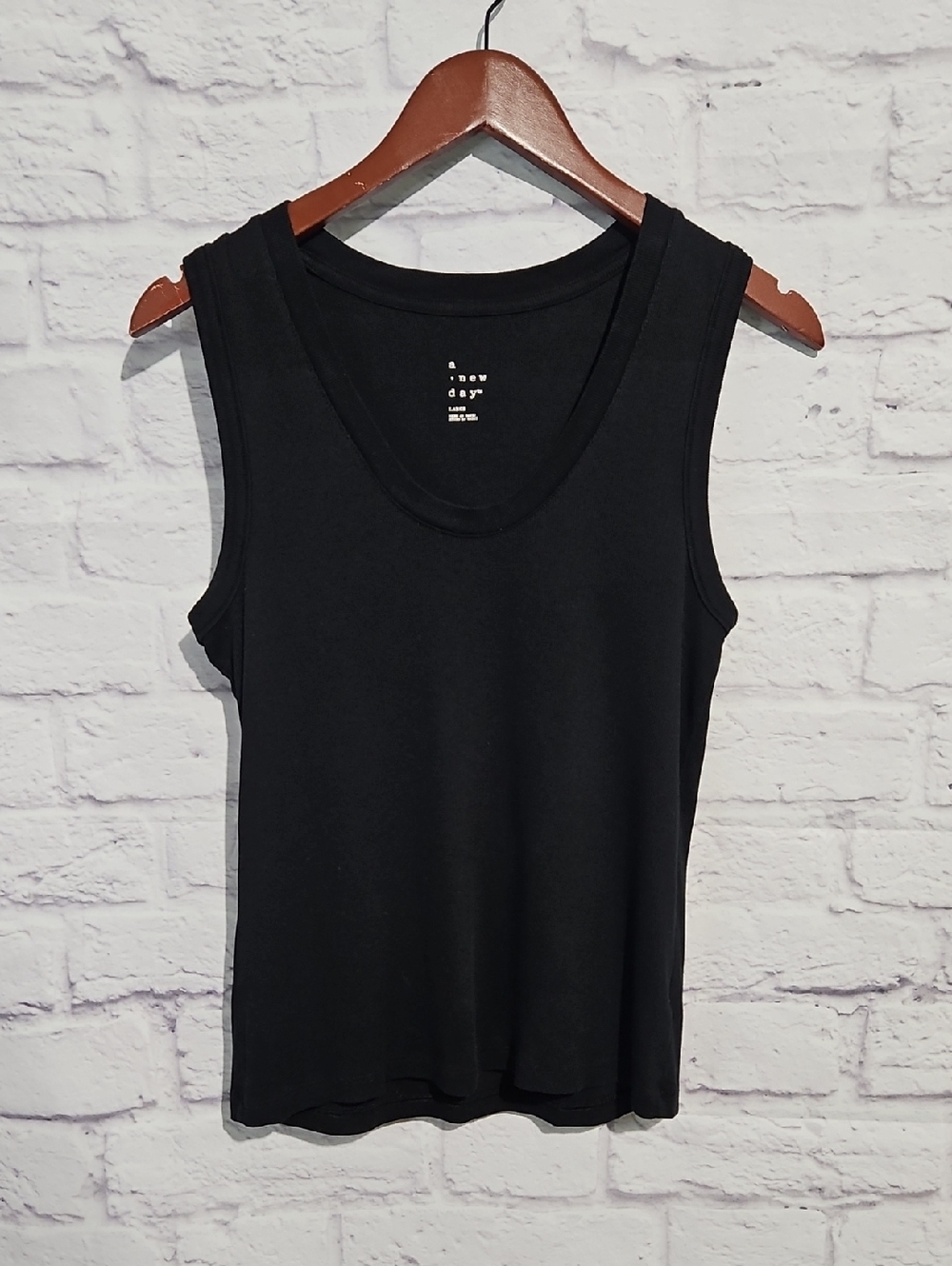 a new day Black Scoop Neck Tank
